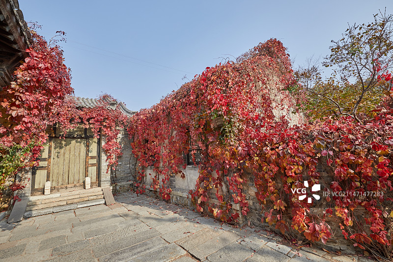 秋天北京古北水镇风景图片素材