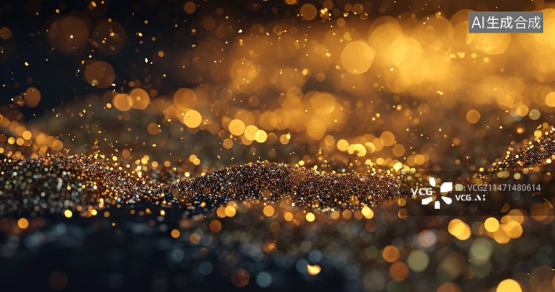 【AI数字艺术】灯光照射下的鹅卵石特写镜头图片素材