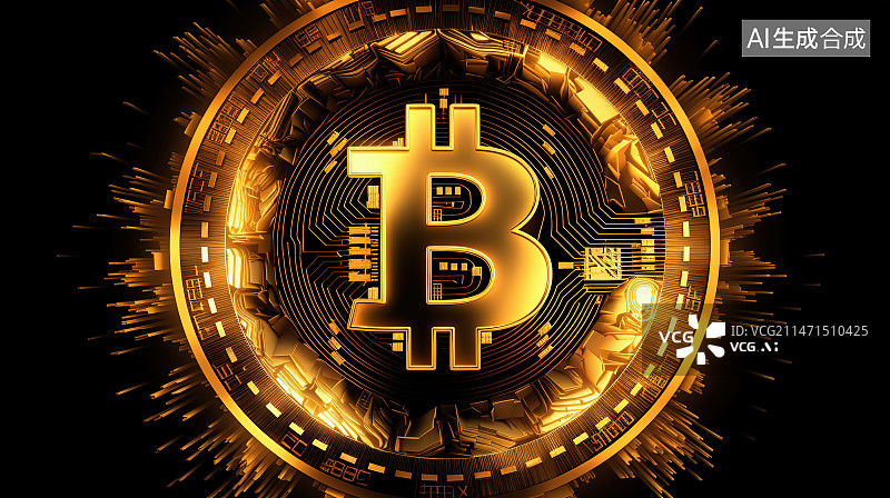 【AI数字艺术】黑色背景下的美元符号特写镜头图片素材