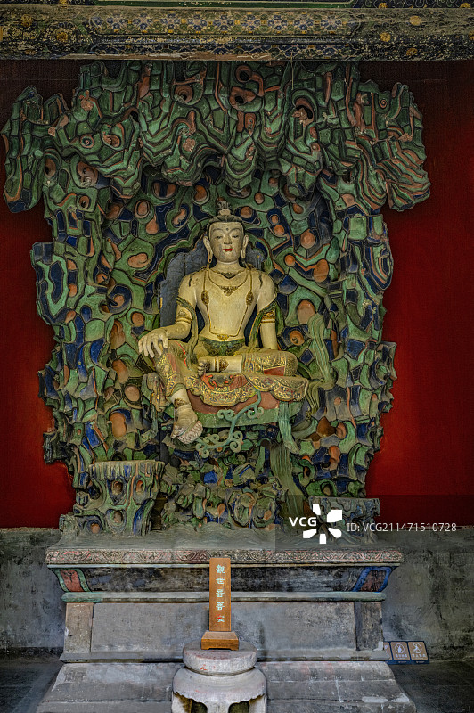 北京万寿寺观世音菩萨男身倒座观音图片素材