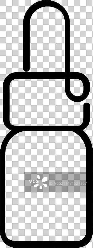 血清瓶线条风格图标设计图片素材