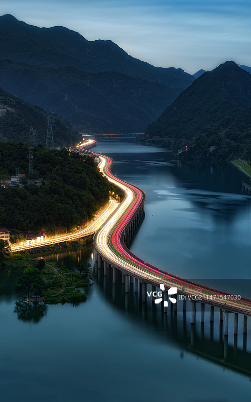 温丽高速，瓯江游龙图片素材