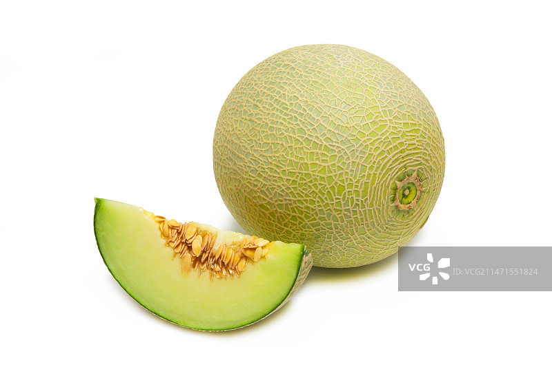 海南网纹瓜 网纹蜜瓜 西州蜜瓜 玫珑蜜瓜 冰淇淋玫珑瓜 网纹哈密瓜 脆甜西州蜜瓜 棚拍 白底图图片素材