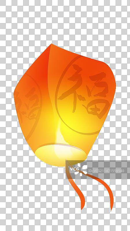 手绘孔明灯图片素材