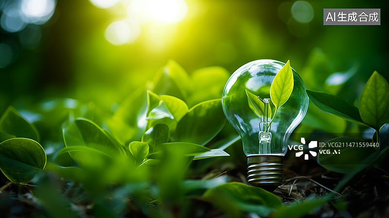 【AI数字艺术】绿色能源，低碳环保图片素材