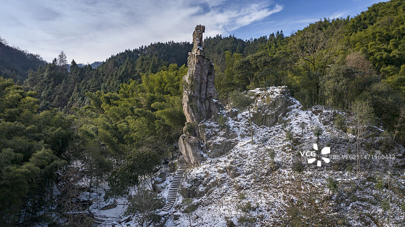 冰雪东石笋图片素材