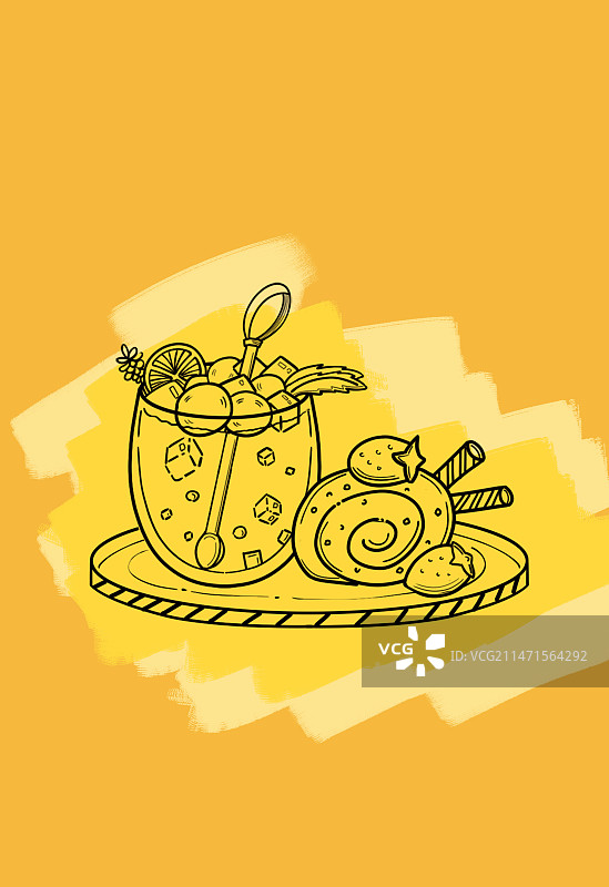 用甜品治愈自己图片素材