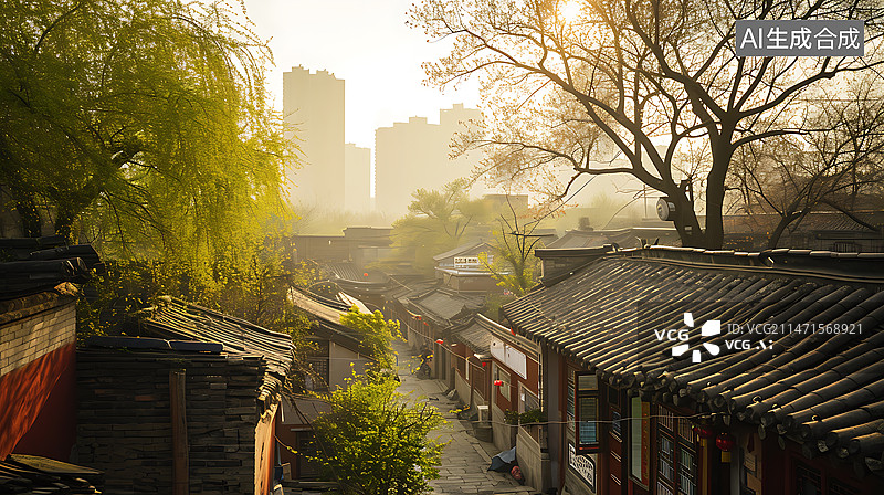 【AI数字艺术】城市摄影城中村胡同街道城市图片素材