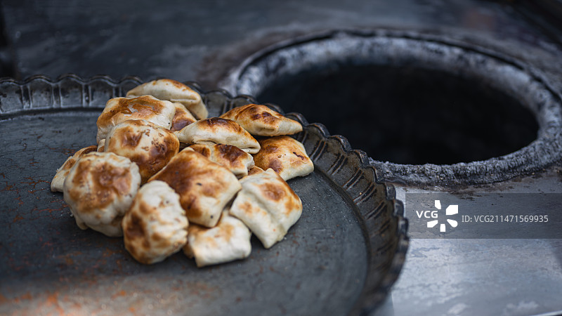 中国新疆烤包子 烤馕图片素材