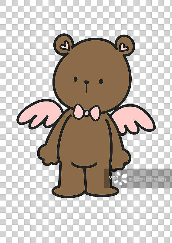 棕色天使熊图片素材