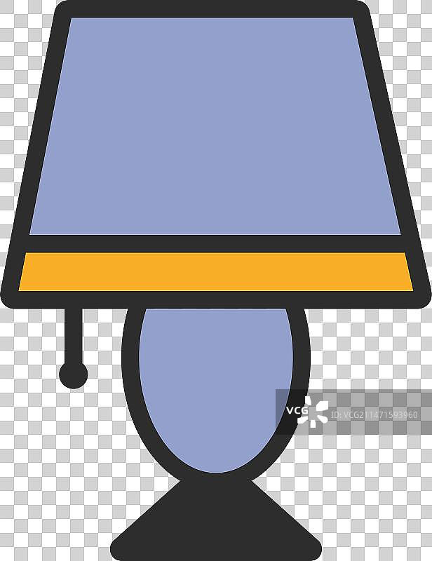 彩色笔触的台灯图片素材