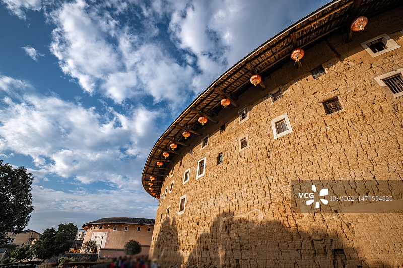 福建龙岩永定高北土楼群承启楼图片素材