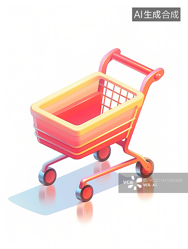 【AI数字艺术】3D购物图标图片素材