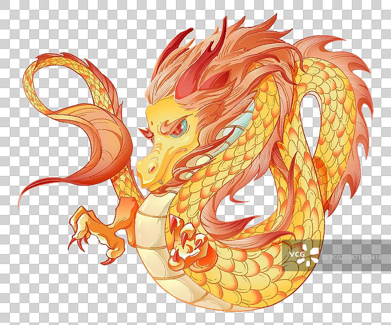 中国风国潮插画十二生肖龙元素图片素材