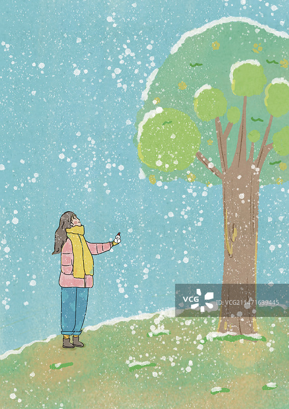 插画女孩图片素材