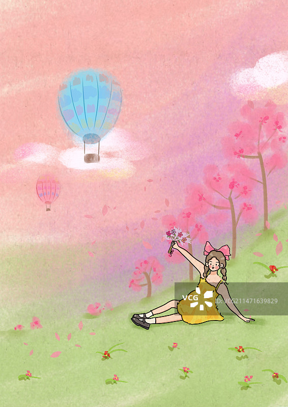 插画女孩图片素材