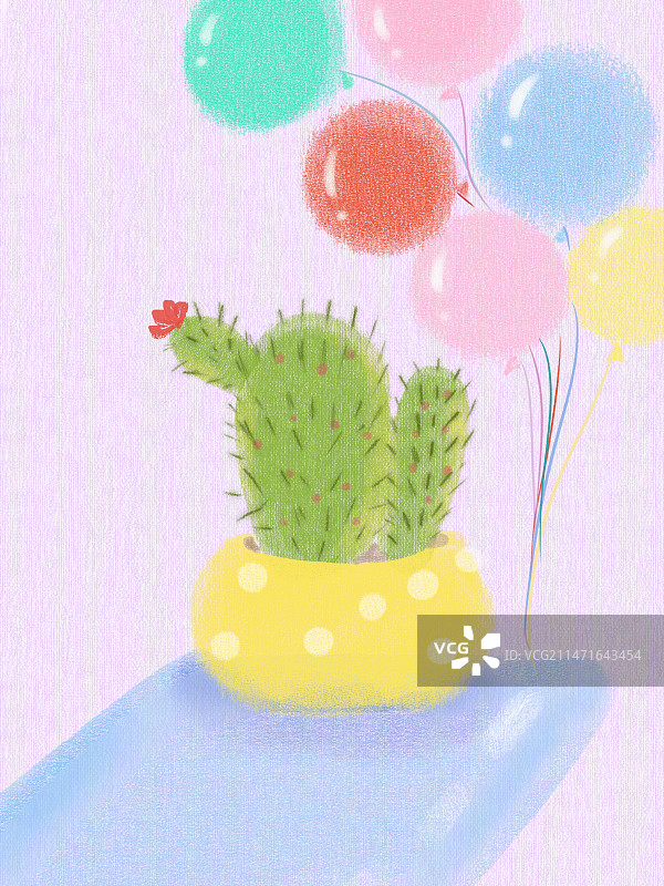 插画仙人掌图片素材