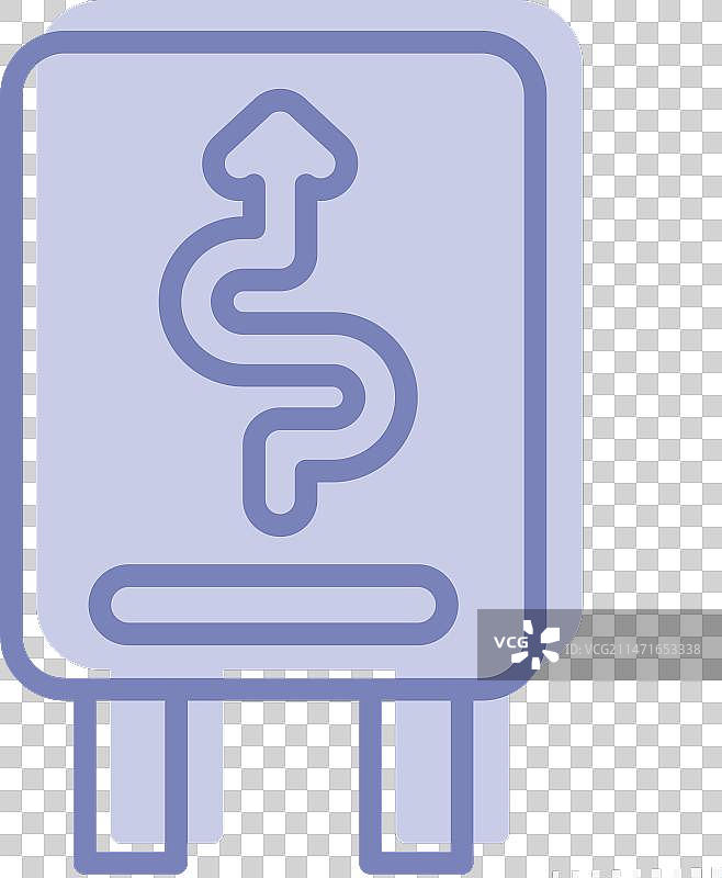 与道路标志符号双色相关的减少图标图片素材