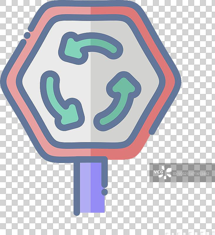 道路交通标志环岛图标图片素材