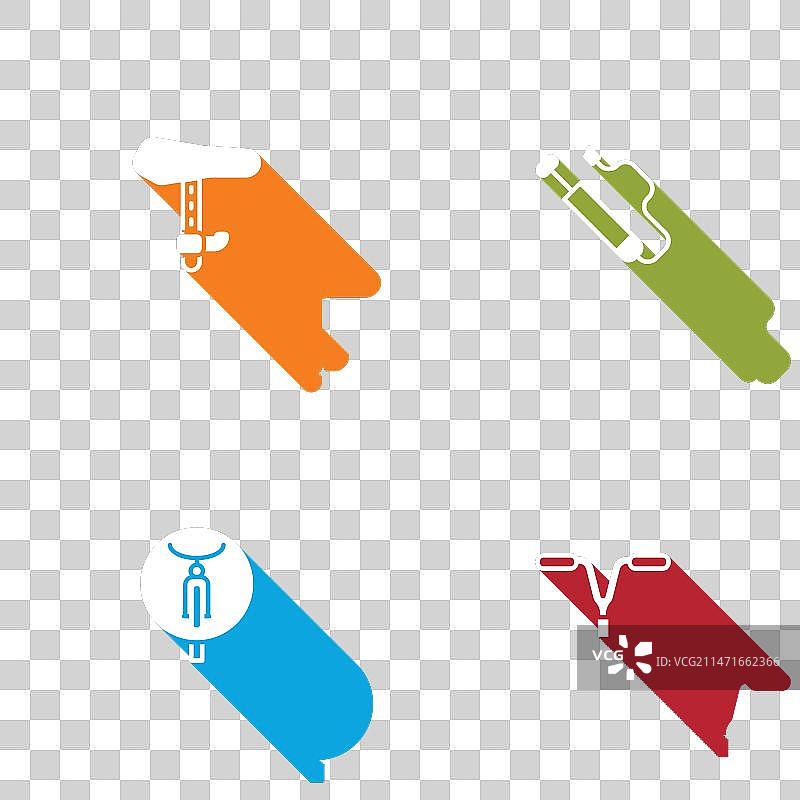 自行车座椅、气泵和车把图标图片素材