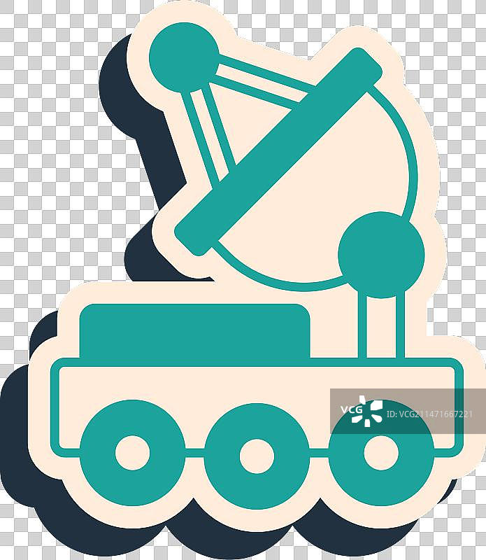 绿色火星探测器图标图片素材