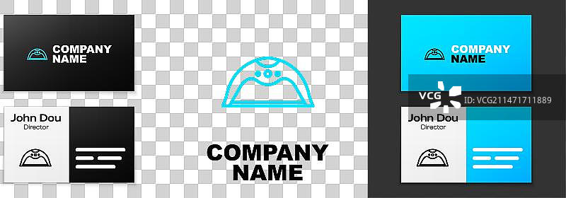 蓝色线条美甲灯图标图片素材