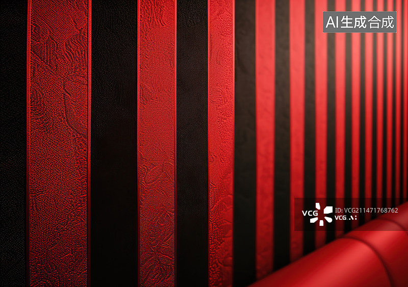 【AI数字艺术】红色背景下的红色百叶窗图片素材