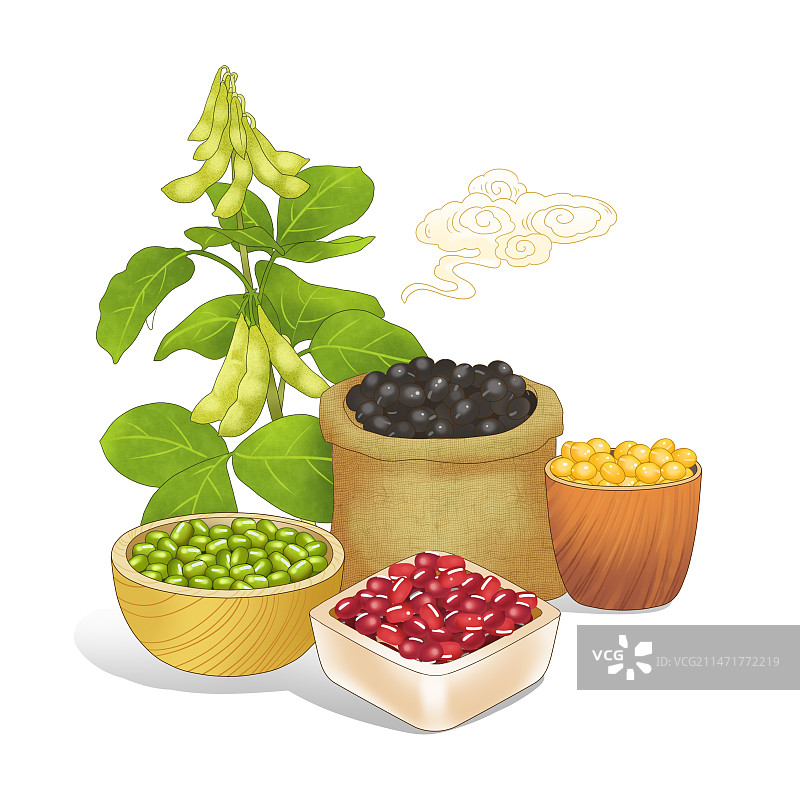 粮食国风插画图片素材