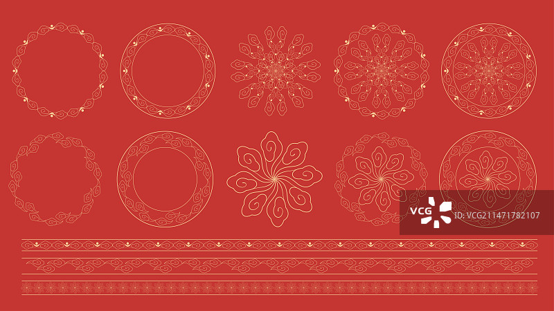 中国风喜庆传统云纹纹样背景图片素材