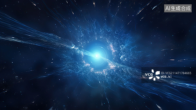 【AI数字艺术】可控核聚变实现安全、持续、平稳的能量输出抽象背景图片素材