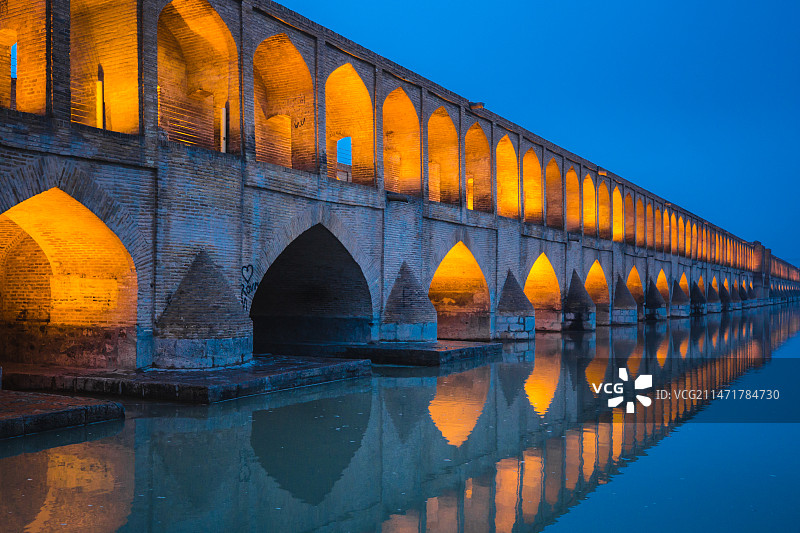 伊朗伊斯法罕的三十三孔桥图片素材