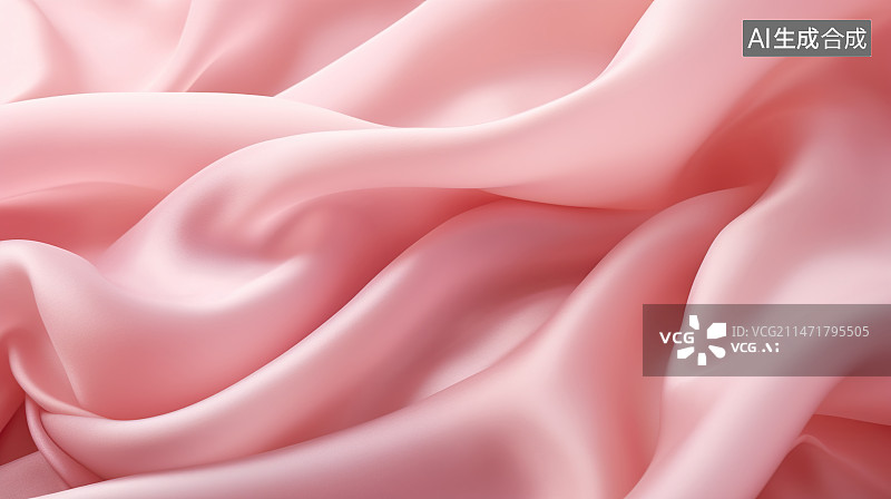 【AI数字艺术】粉色丝绸布料图片素材