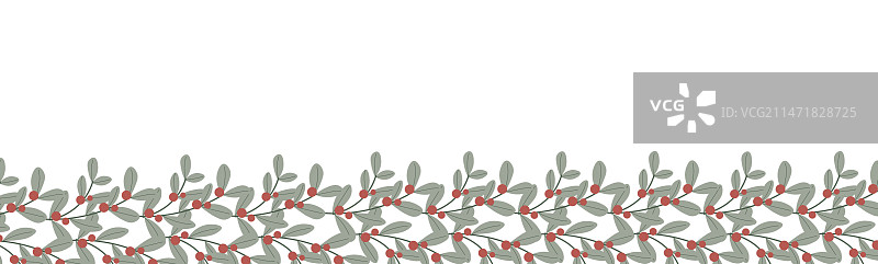 美丽的树枝、树叶和浆果图片素材