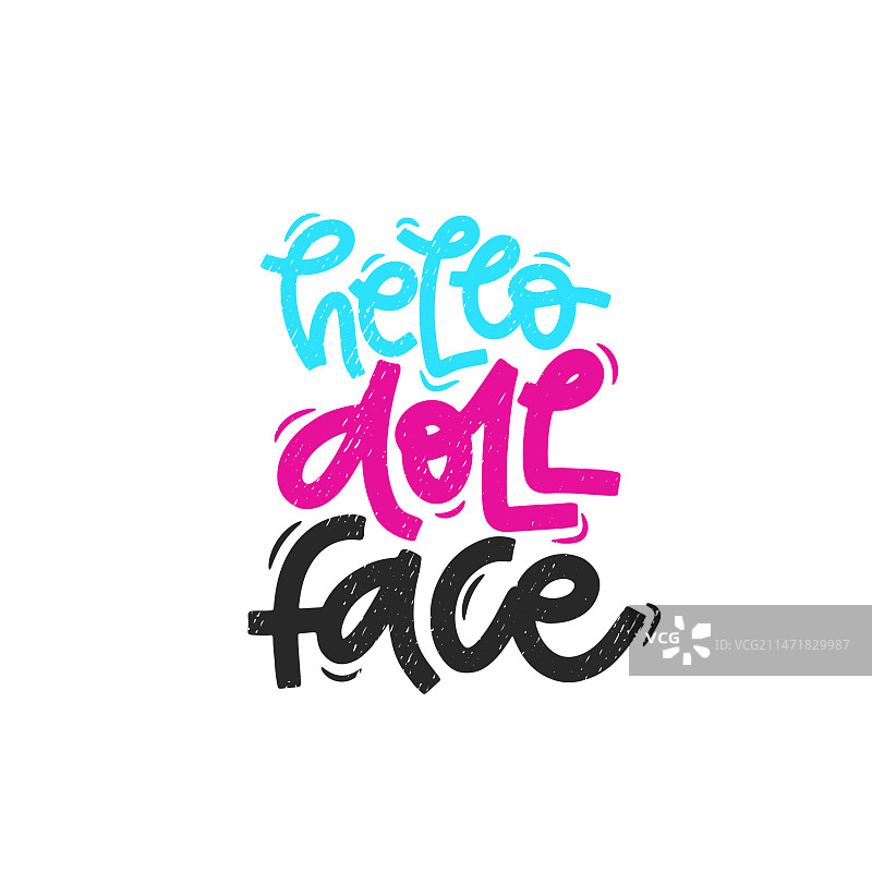 你好，娃娃脸图片素材