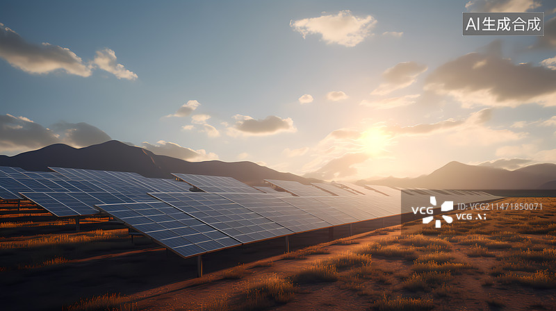 【AI数字艺术】绿色新能源风景图片素材