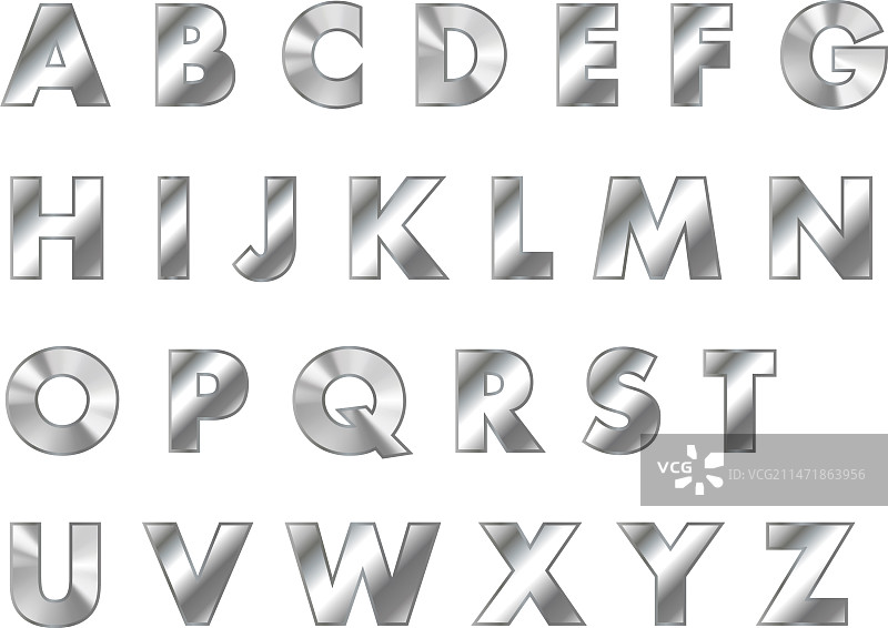 钢制金属字体图片素材