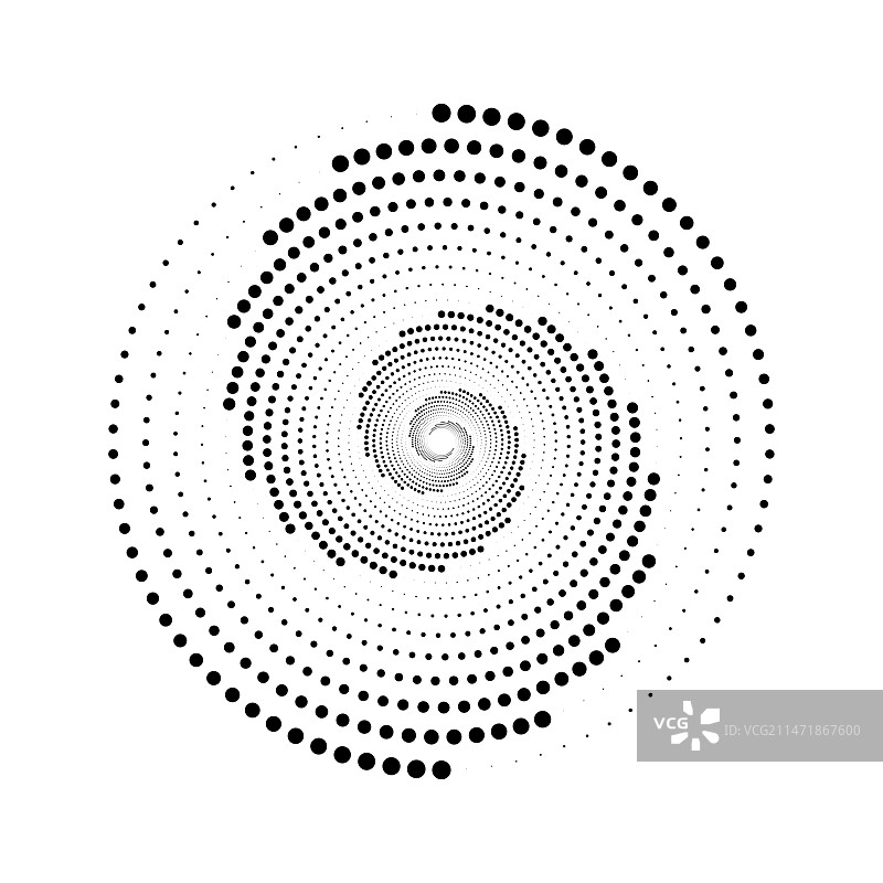 径向旋转点状螺旋线元素图片素材