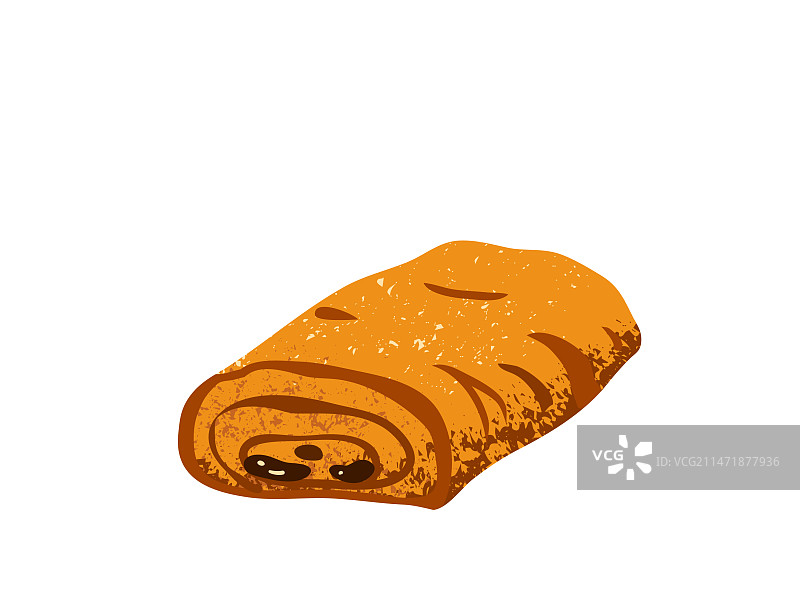 巧克力牛角包图片素材