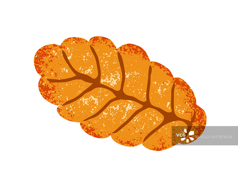 自制芝麻辫子面包图片素材