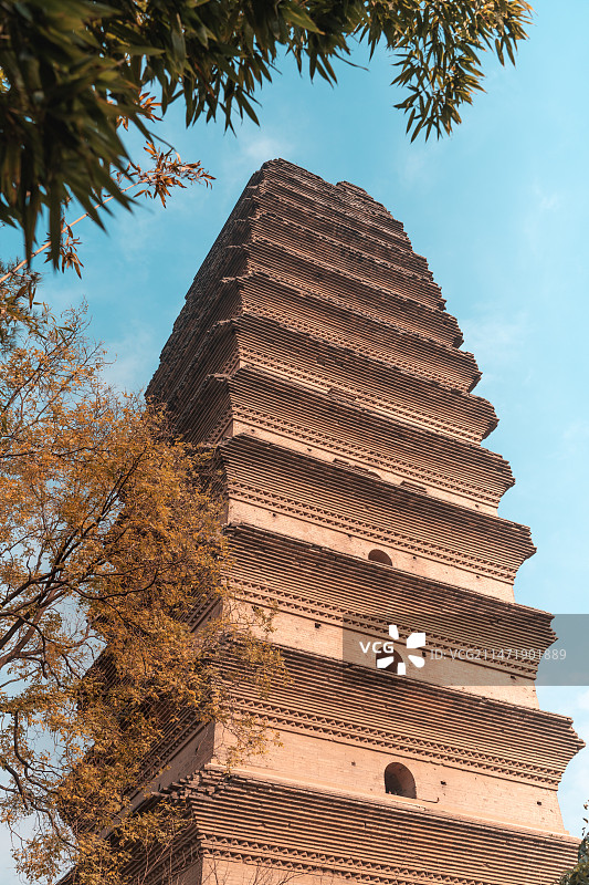 西安小雁塔图片素材