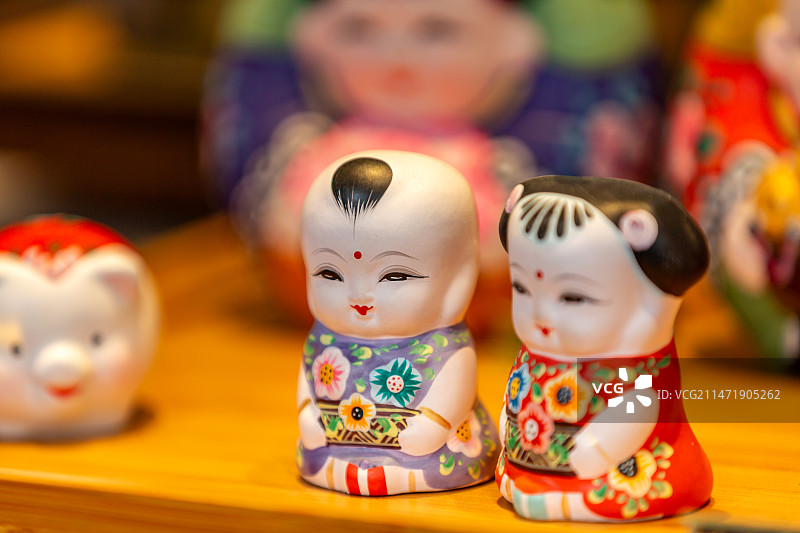 江苏省无锡市惠山古镇工艺品惠山泥人静物摄影图片素材