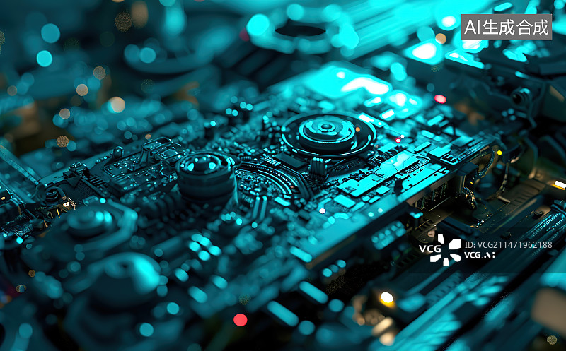 【AI数字艺术】计算机设备全帧拍摄图片素材