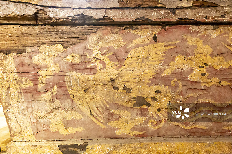 山东济宁明鲁王陵（明鲁王墓）戈妃墓（王妃戈氏墓）地宫：棺椁图片素材