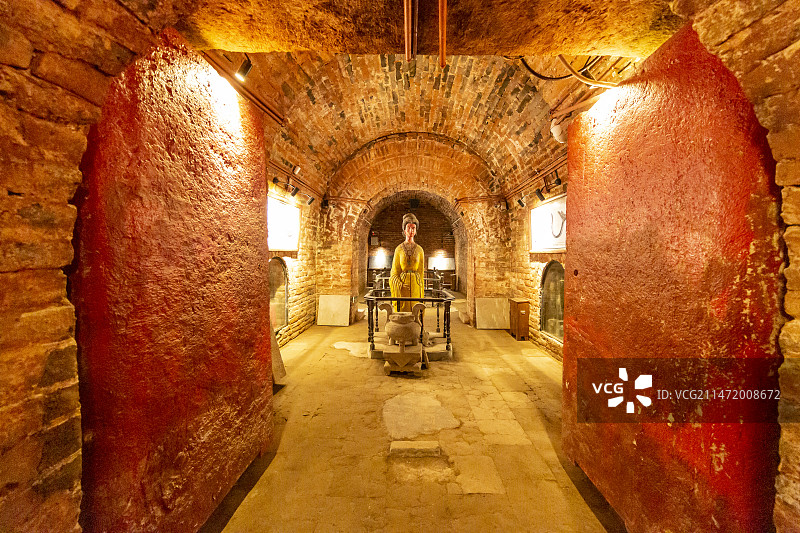 山东济宁明鲁王陵（明鲁王墓）戈妃墓（王妃戈氏墓）地宫：墓室图片素材