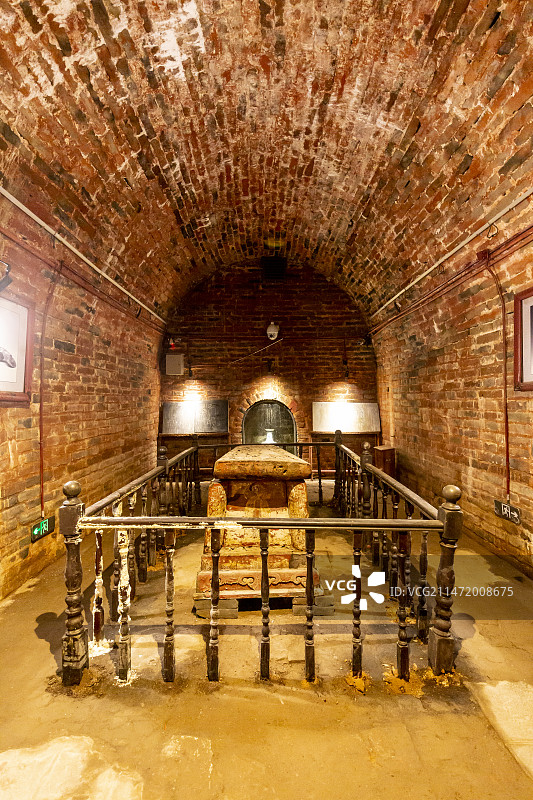 山东济宁明鲁王陵（明鲁王墓）戈妃墓（王妃戈氏墓）地宫：墓室图片素材