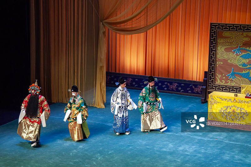 舞台的京剧表演图片素材