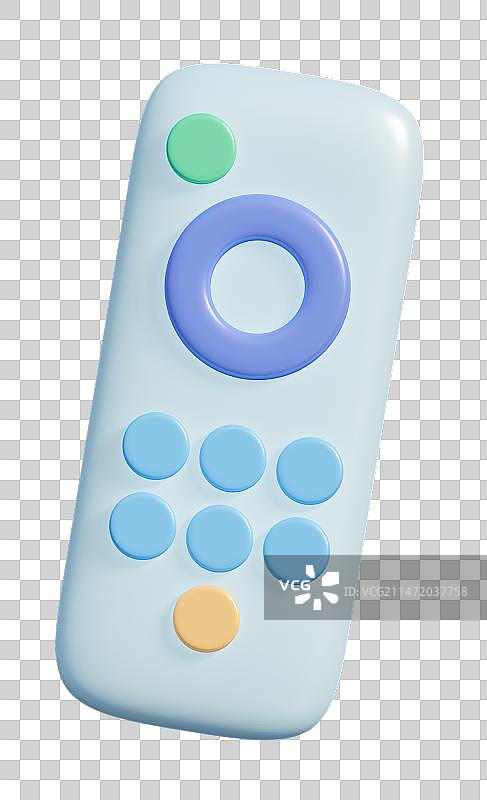 遥控器家电控制设备3D卡通插画元素图片素材