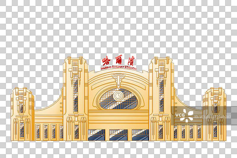 哈尔滨火车站图片素材