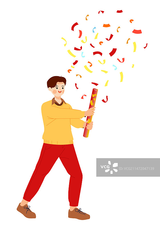 庆祝节日的男生图片素材