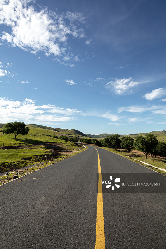 中国北疆风景大道草原风情图片素材